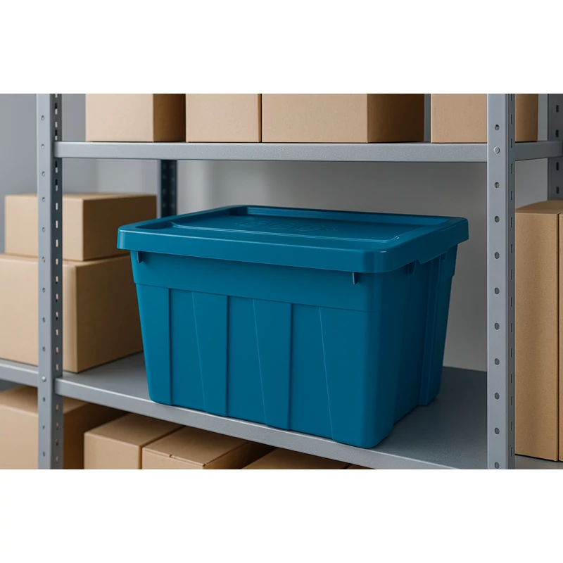 Heidrun The Box kék tárolódoboz 65L tetővel – nagy kapacitású, zárható rendszerező doboz-4