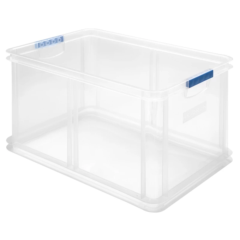 Heidrun Unibox 60L átlátszó műanyag tárolódoboz 60x40x30cm – nagy kapacitású rendszerező
