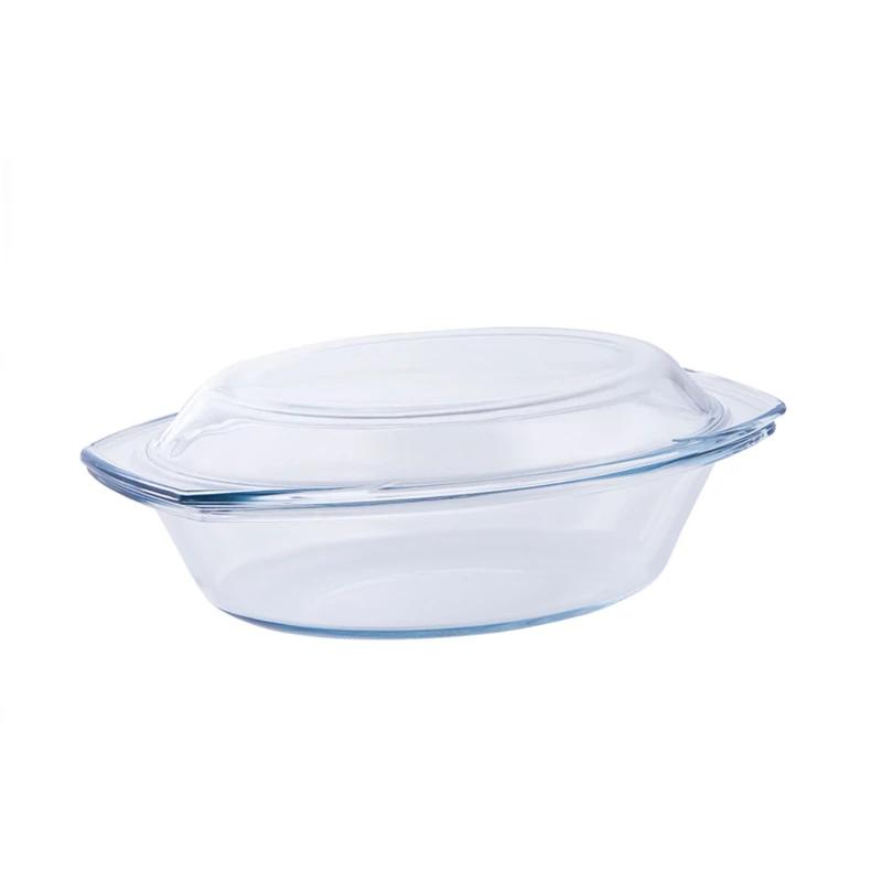 TERMISIL hőálló jénai edény fedővel 2,9 liter – boroszilikát üveg, Classic modell, 33x21,7x9,2 cm-2
