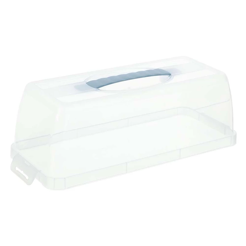 Keeeper Emilio Nordic Blue hosszúkás süteménytartó búra fogantyúval püspökkenyérhez-3