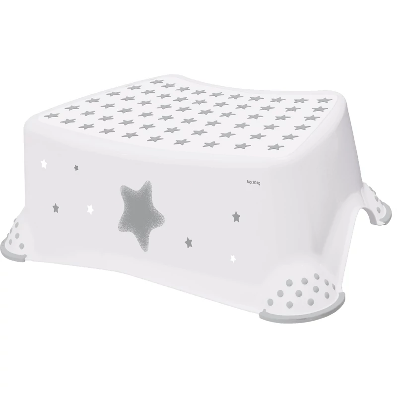 Keeeper műanyag gyerek fellépő fehér Stars minta 40x28x14cm csúszásmentes