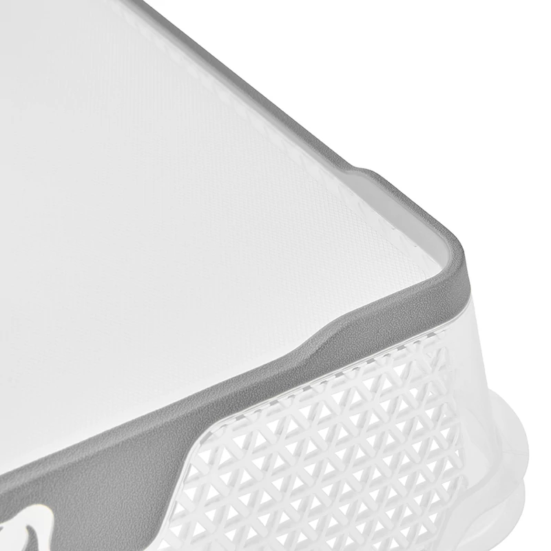 Keeeper JONAS A4 szürke nagyméretű tárolókosár gumírozott csúszásmentes aljjal irodai és otthoni használatra-5