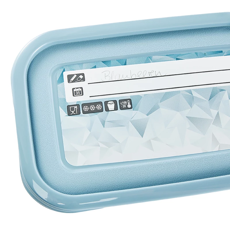 Keeeper Mia Magic Ice 3 darabos 1 literes ételtároló doboz készlet kék fedéllel-3