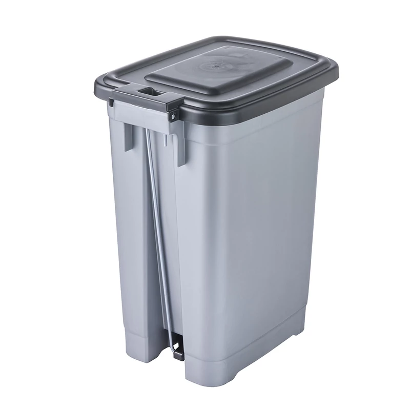 Keeeper OLAF 10 literes pedálos szemetes kuka ezüst színben-2