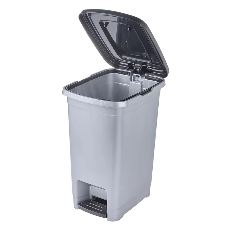 Keeeper OLAF 10 literes pedálos szemetes kuka ezüst színben-3