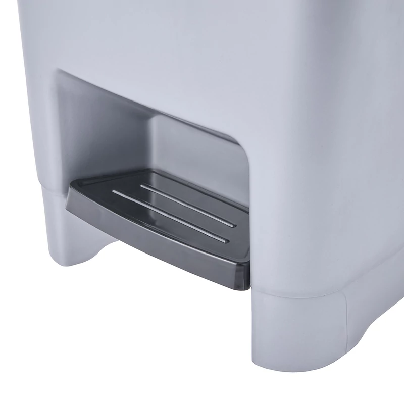 Keeeper OLAF 10 literes pedálos szemetes kuka ezüst színben-4