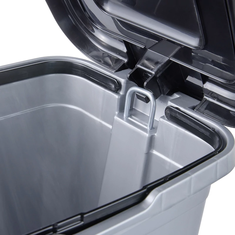 Keeeper OLAF 10 literes pedálos szemetes kuka ezüst színben-6