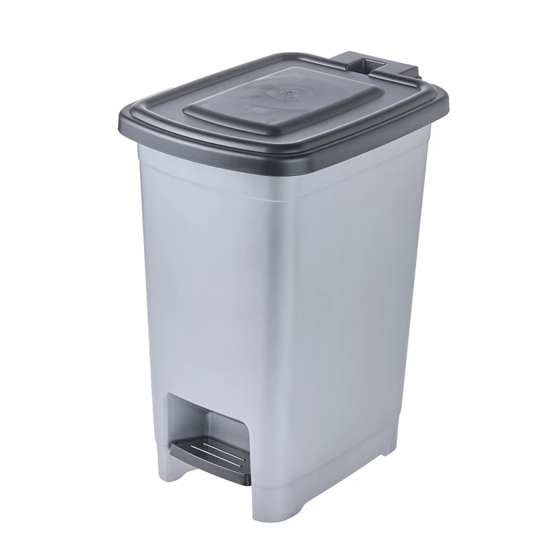 Keeeper OLAF 10 literes pedálos szemetes kuka ezüst színben