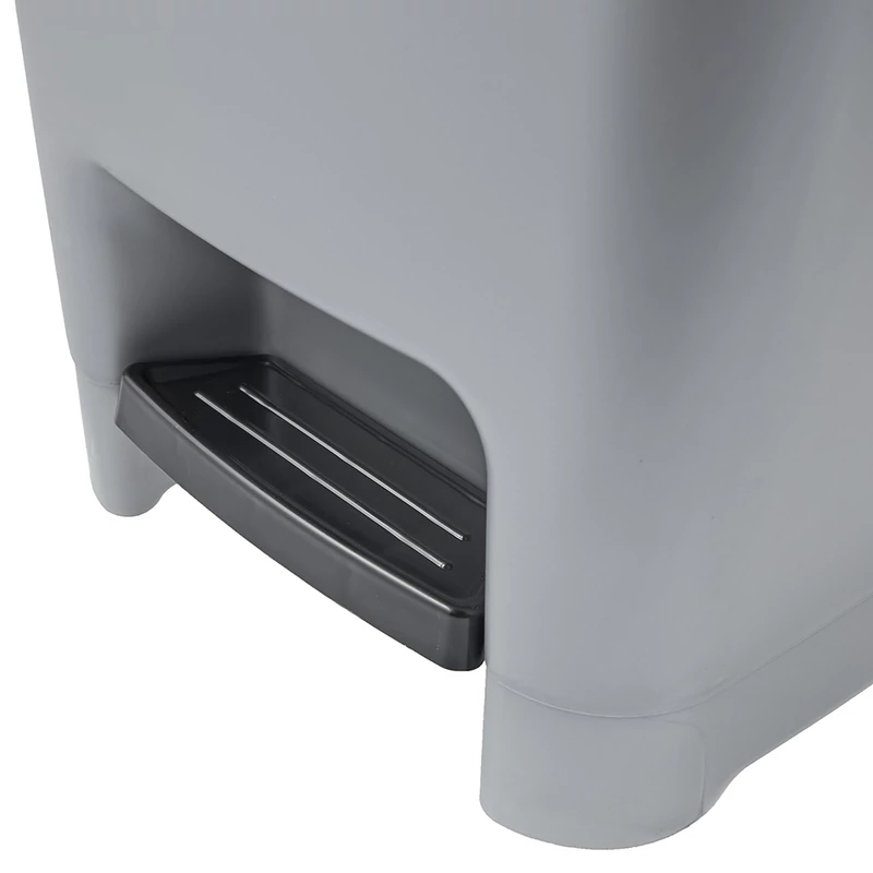 Keeeper OLAF 40 literes nagyméretű pedálos szemetes kuka világosezüst színben-6