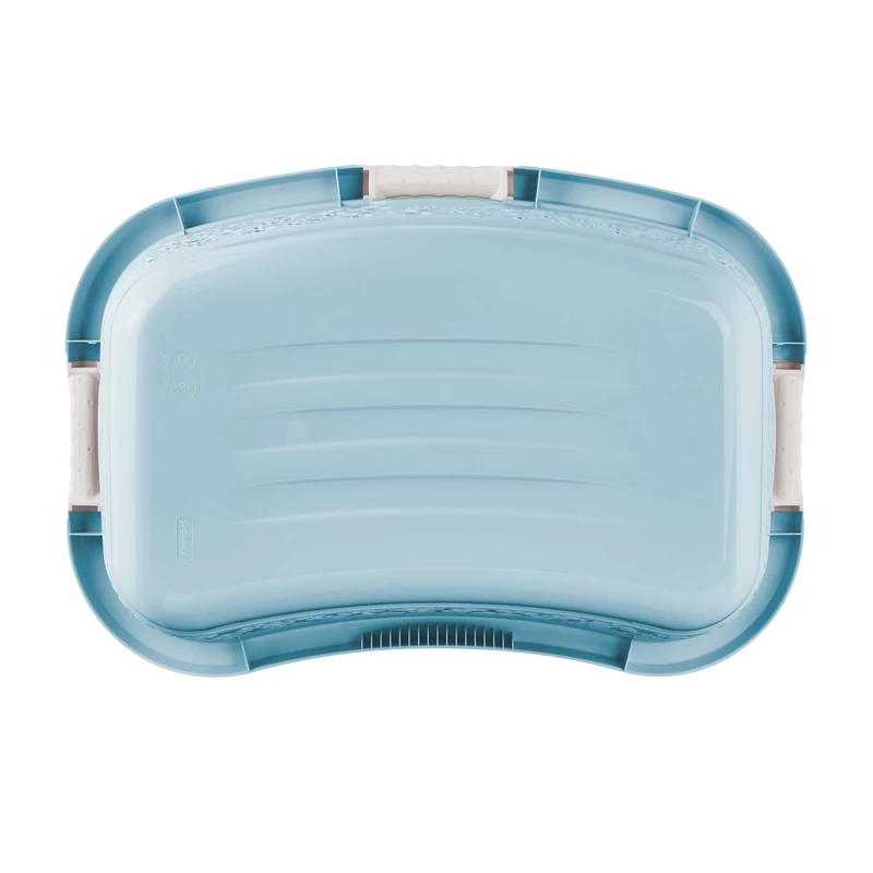 Keeeper kék ergonomikus ruhaskosar 50L, 65x45x28cm, puha fogantyus muanyag szennyestarto-2