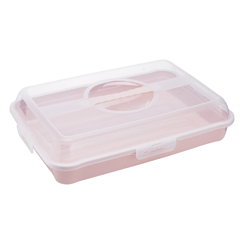 Keeeper sütemény tartó Nordic pink 43x29,5x10,5cm