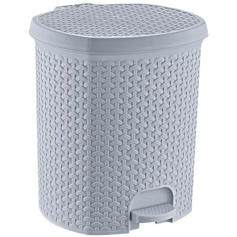 Keeeper pedálos szemetes 21L szürke kötött mintás 33,5x34,5x39,2cm
