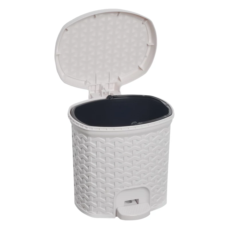 Keeeper pedálos szemetes 3L fehér kötött mintás 19,5x20,5x20,5cm-4