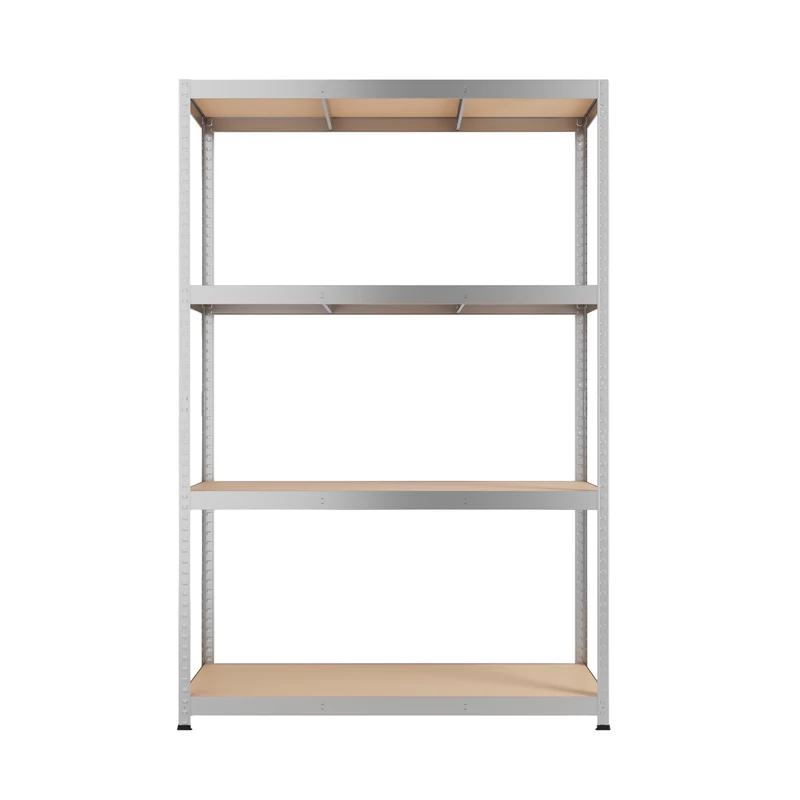 Metalkas fém polc, galvanizált, 4 polcos, HDF, 180×120×40 cm-2