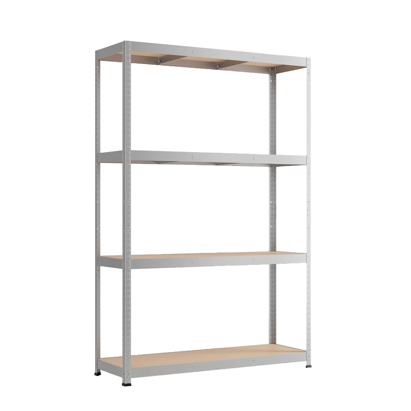 Metalkas fém polc, galvanizált, 4 polcos, HDF, 180×120×40 cm