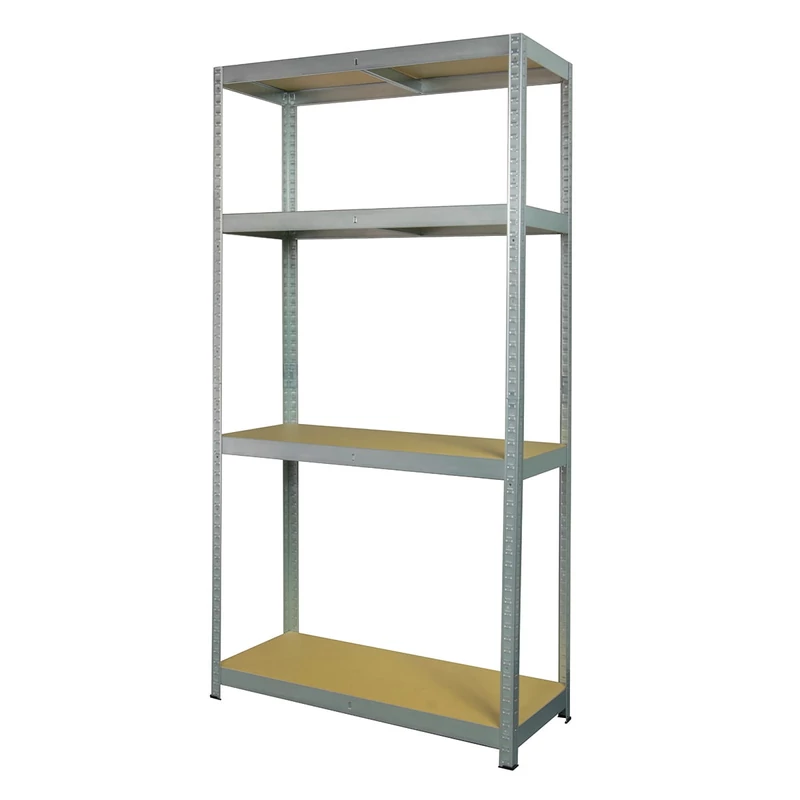 Metalkas fém polc, galvanizált, 4 polcos, HDF, 180×75×30 cm