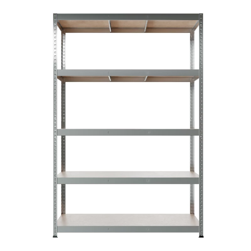 Metalkas fém polc, galvanizált, 5 polcos, HDF, 180×120×40 cm-2