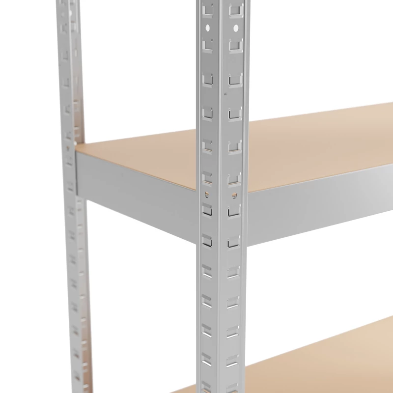 Metalkas fém polc, galvanizált, 5 polcos, HDF, 180×75×30 cm-5