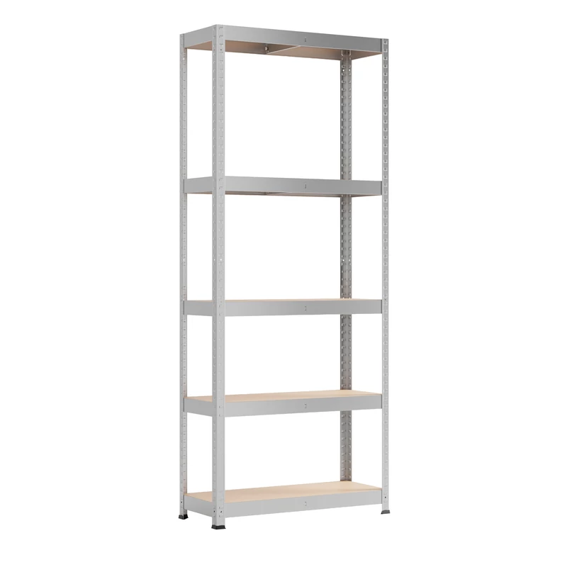 Metalkas fém polc, galvanizált, 5 polcos, HDF, 180×75×30 cm