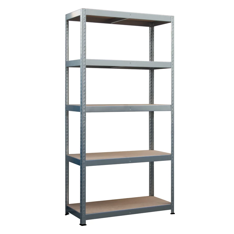 Metalkas fém polc, galvanizált, 5 polcos, HDF, 180×90×40 cm