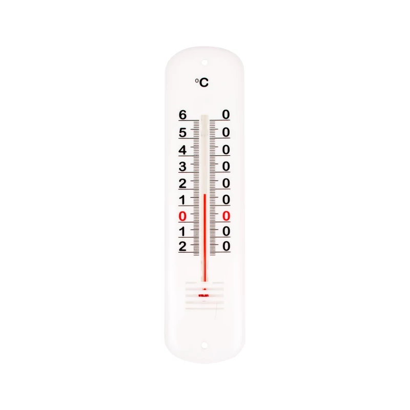 STIL műanyag hőmérő – -20°C–+60°C, ±1°C pontosság, 19x4,7x0,7 cm, beltéri vagy kültéri használatra