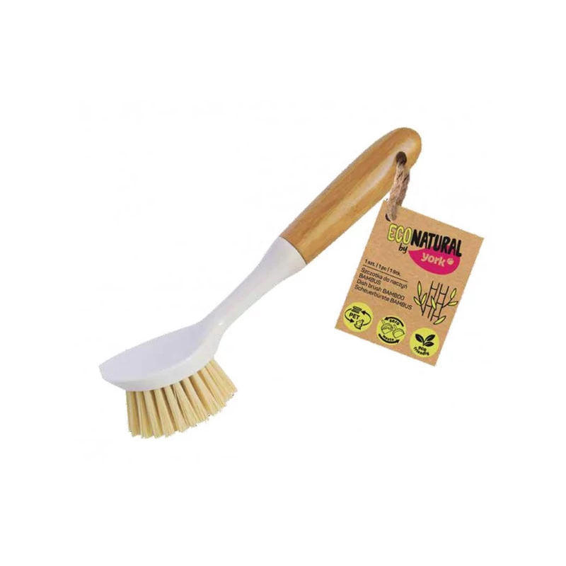 York edénysúroló kefe – nyeles, Bamboo Eco Natural, 4,5x5,5x22 cm, környezetbarát bambusz nyéllel, hatékony tisztítókefe edényekhez-3