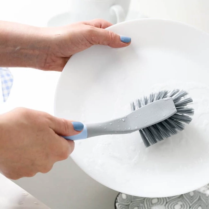 York edénysúroló kefe – nyeles Venus Bacteria Stop, 8,0x6,0x27 cm, antibakteriális védelemmel ellátott kefe edények és felületek tisztításához-3