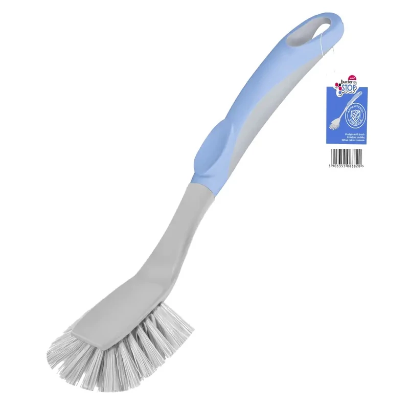 York edénysúroló kefe – nyeles Venus Bacteria Stop, 8,0x6,0x27 cm, antibakteriális védelemmel ellátott kefe edények és felületek tisztításához-2