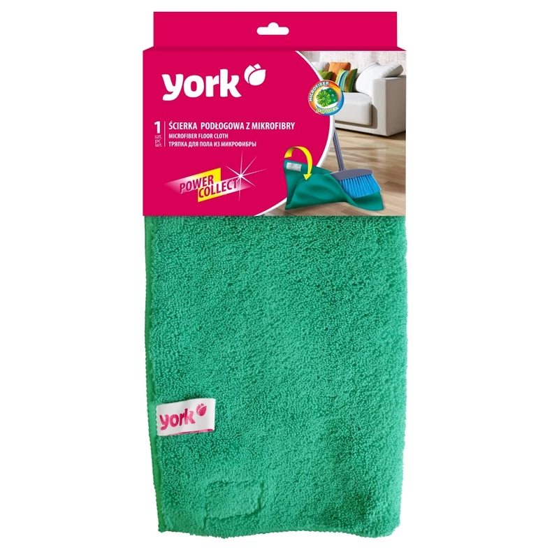 York felmosó kendő – PowerCollect, 50x60 cm, extra nedvszívó és strapabíró padlótörlő kendő nagy felületekhez