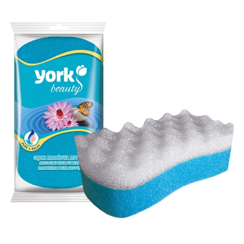 York fürdő szivacs – Butterfly Beauty, 16,4x9,3x5,0 cm, masszázsszivacs ergonomikus pillangó formában-2