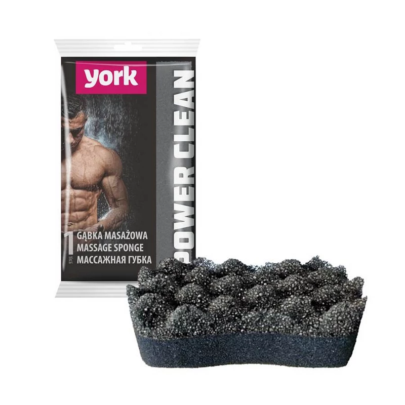 York fürdő szivacs – Butterfly Men, fekete, 16,4x9,3x5,0 cm, masszázsszivacs férfiaknak ergonomikus formával