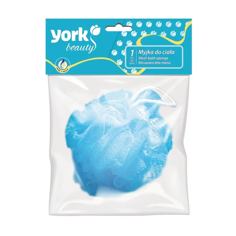 York fürdőlabda hálós – Beauty, 14,5x9,5x5,0 cm, puha hálós szivacs testápoláshoz és habosításhoz-3