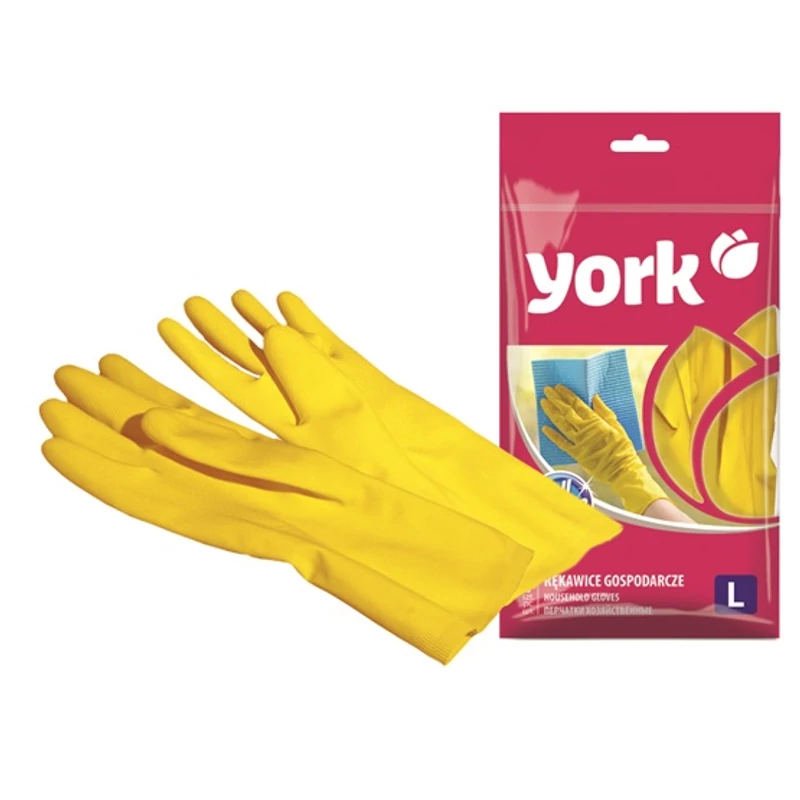 York gumikesztyű L méret, erős háztartási gumikesztyű takarításhoz és mosogatáshoz-2