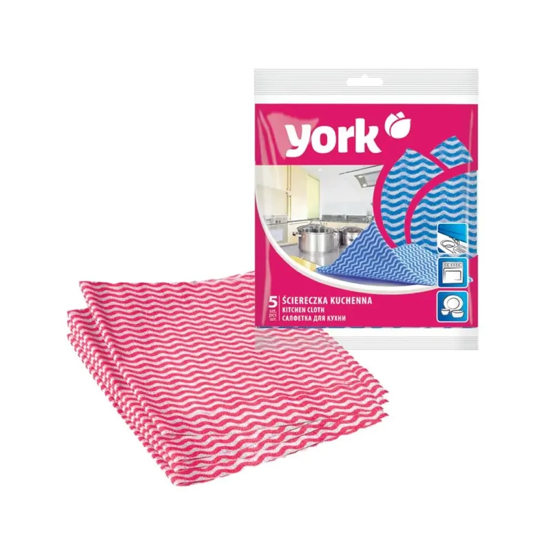 York háztartási kendő – 5 darabos készlet, 35x35 cm, &quot;M&quot; típusú univerzális törlőkendő mindennapi használatra-2