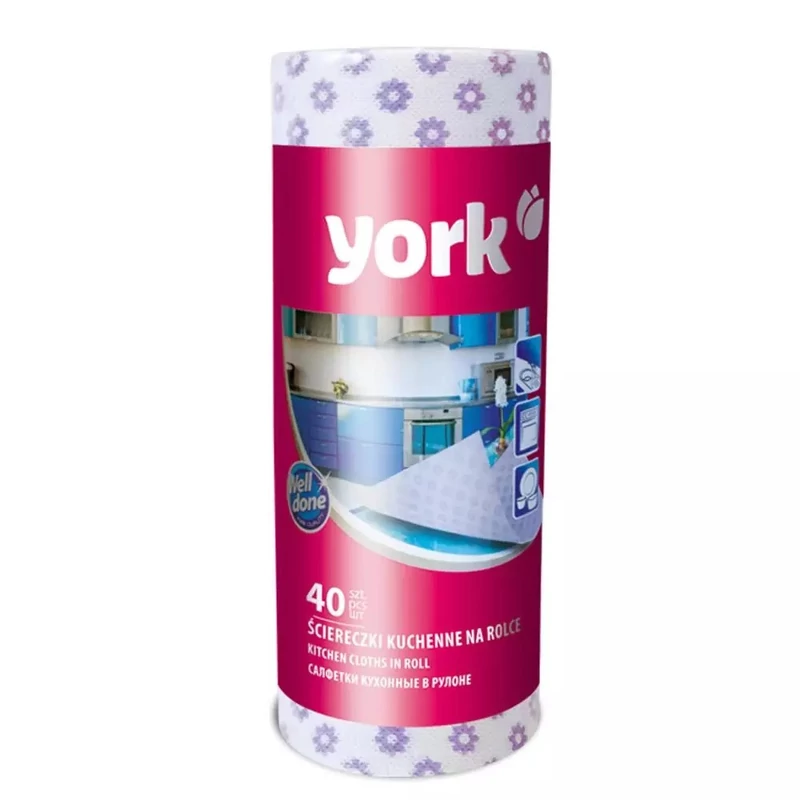 York háztartási kendő tekercs – 40 darab, 25x40 cm, perforált törlőkendő általános háztartási használatra-2