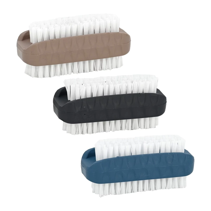 York körömkefe – kétoldalas, 9,0x7,0x4,0 cm, NATURAL színben, hatékony köröm- és kéztisztító kefe ergonomikus kialakítással-2