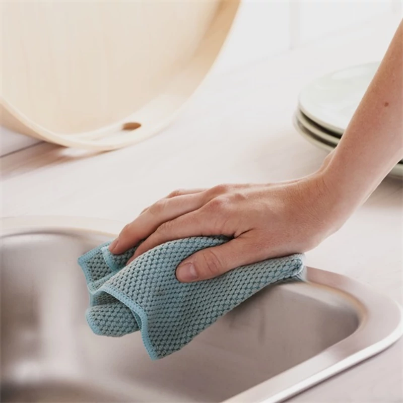York mikroszálas háztartási kendő – Ocean Eco Natural, 30x30 cm, környezetbarát tisztítókendő csíkmentes takarításhoz-2