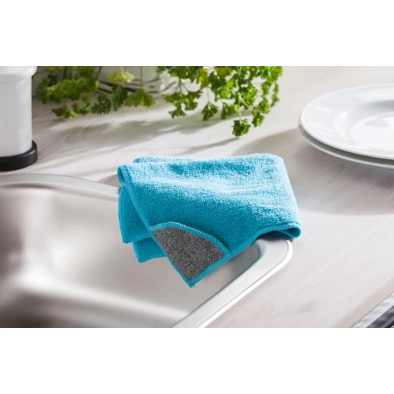 York mikroszálas háztartási kendő – Power Scrub, 35x35 cm, súrolóréteges kendő makacs szennyeződések eltávolításához-2