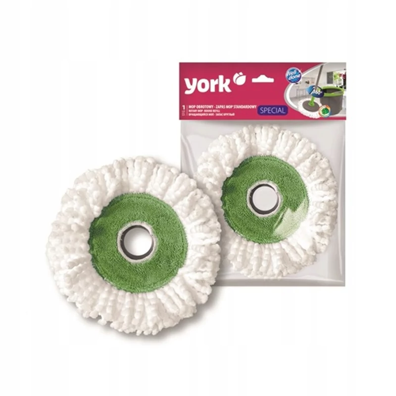 York kerek lapos mikroszálas mop fej 81g súlyban, 27 cm méretben, Rotary Special kivitel, hatékony padlótisztító fej-4