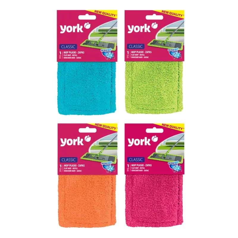 York lapos mikroszálas mop fej 40g súlyban, 42x14 cm méretben, Classic kivitelben, könnyű és hatékony padlótisztító fej-3