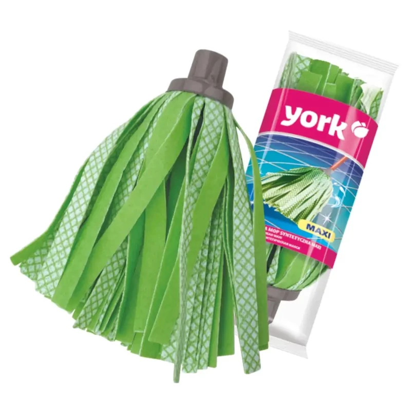York szintetikus mop fej 82g súlyban, 13x32x6 cm méretben, Maxi kivitelben, tartós és nedvszívó felmosó fej-2