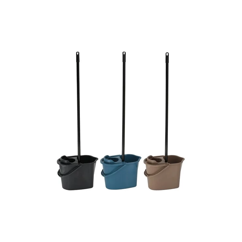 York mop szett 10 literes felmosó vödörrel csavarókosárral és 35x25x115 cm méretű mop felmosóval