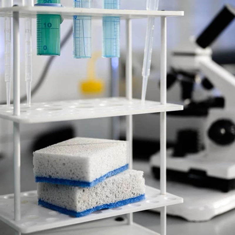 York mosogatószivacs dörzsi – Bacteria Stop, 10 darabos készlet, 9,0x6,0x3,0 cm, antibakteriális szivacs edények higiénikus tisztításához-3