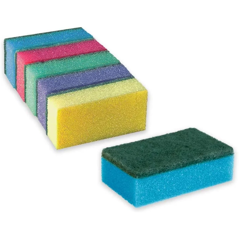 York mosogatószivacs dörzsi – Midi, 10 darabos készlet, 8,0x5,0x2,5 cm, zsíroldó szivacs edények és serpenyők tisztításához