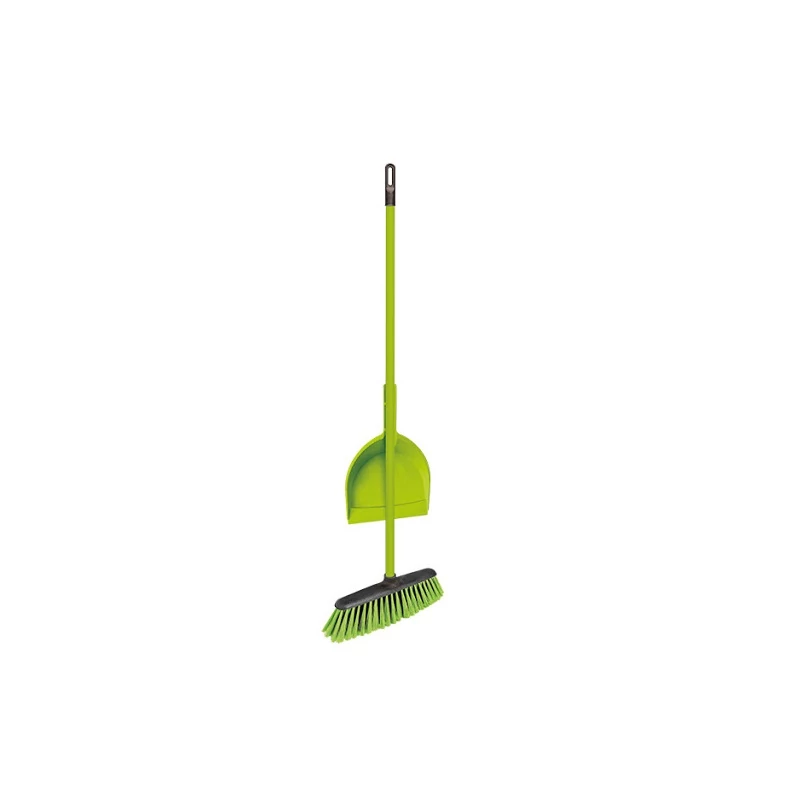 York partvis 120 cm-es nyéllel, 31x9 cm fejjel, lapáttal, Azur kivitelben, praktikus takarítószett