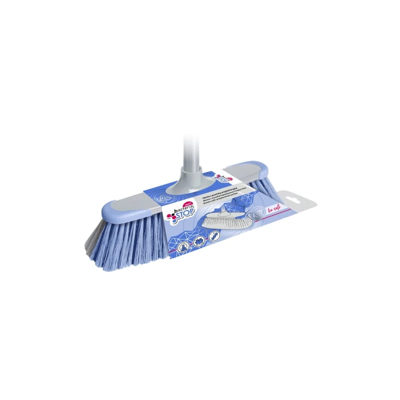 York partvis 120 cm-es nyéllel, 32x10 cm fejjel, Bacteria Stop antibakteriális kivitelben, higiénikus seprű mindennapi takarításhoz-2