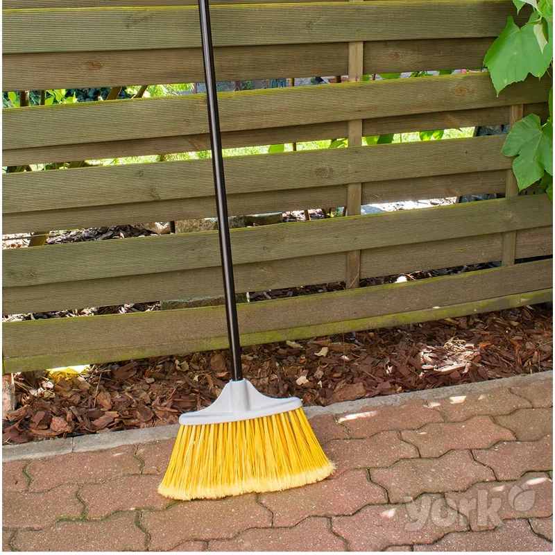 York partvis 120 cm-es nyéllel, 35x13,5 cm fejjel, Sunny Garden kivitelben, erős seprű kültéri takarításhoz-2