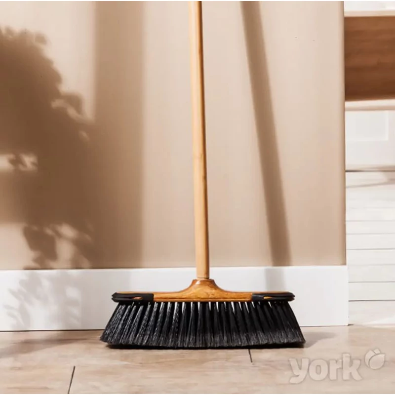 York partvis fej műanyagból, 34x12x9 cm méretben, fa hatású sarokvédővel, GRAND kivitelben, tartós és elegáns seprűfej takarításhoz-2