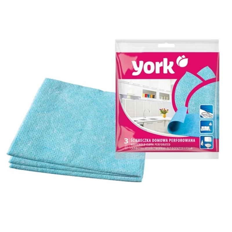 York perforált háztartási kendő – 3 darabos készlet, 34x35 cm, légáteresztő tisztítókendő konyhába és fürdőbe-2