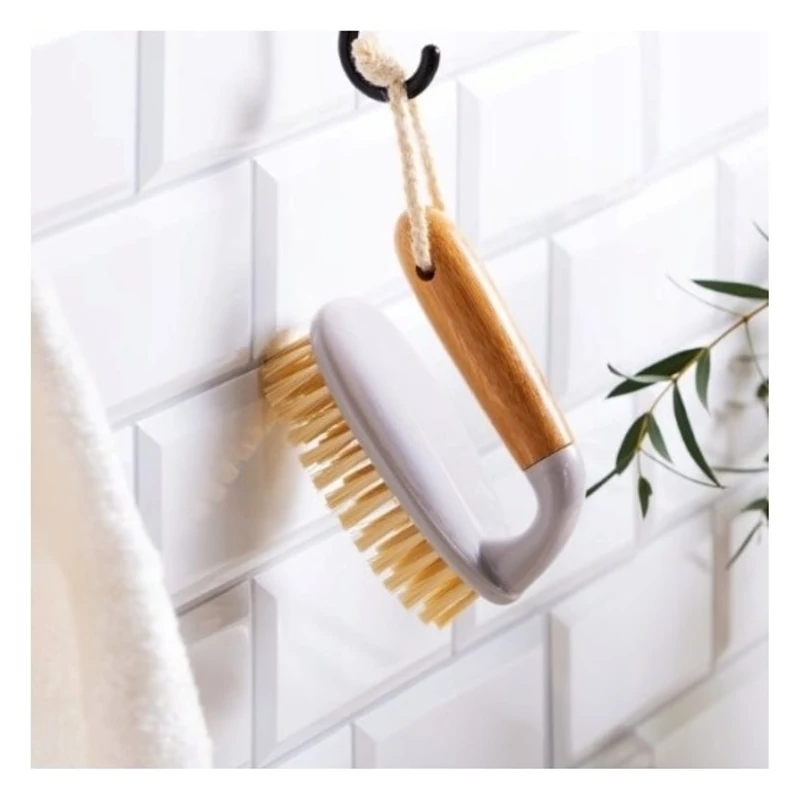 York súrolókefe – Bamboo Eco Natural, 6,5x9,0x13 cm, környezetbarát bambusz nyéllel, hatékony tisztítókefe makacs szennyeződésekhez-3